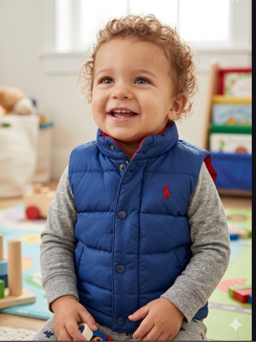 Polo Ralph Lauren Kids Puffer Vest down reversible Blue & Red